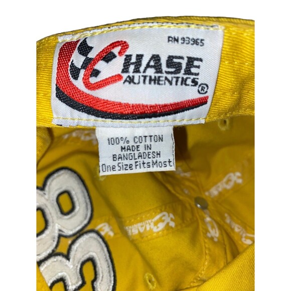 NASCAR M&M Hat Sadler 38 Adult Signed Authentic Yellow Cap Yates Racing Chase - Picture 8 of 8
